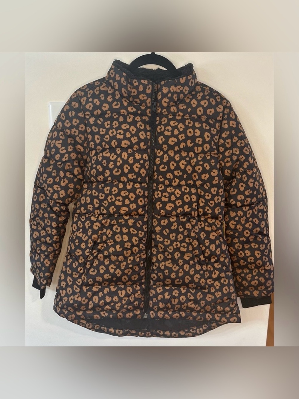 Thereabouts Girls Animal Print Heavyweight Puffer Jacket NWT Size XS 6/6X